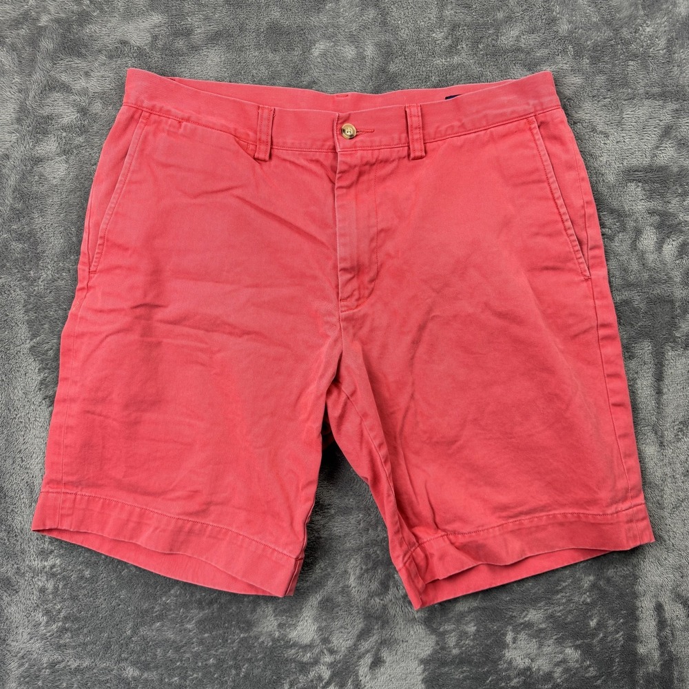 Polo Ralph‎ Lauren Shorts Mens 33 Red Classic Fit 9" Chino Cotton Solid Preppy